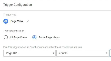 Google Tag Manager Account Triger Configuration